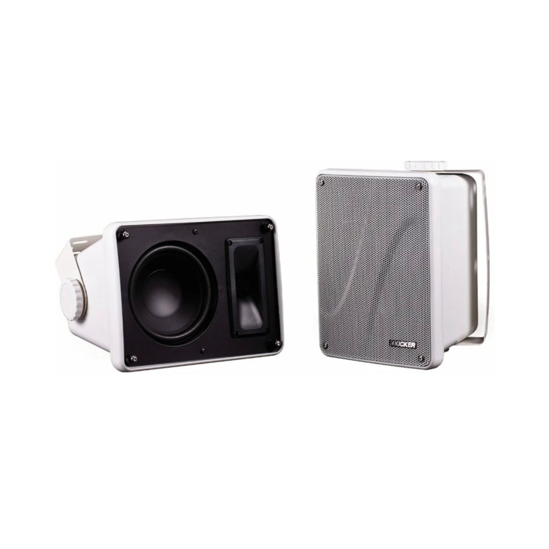 Kicker Coppia di Diffusori, Esterno 150W, Woofer 165mm, Bianco PA/Sonorizzazione