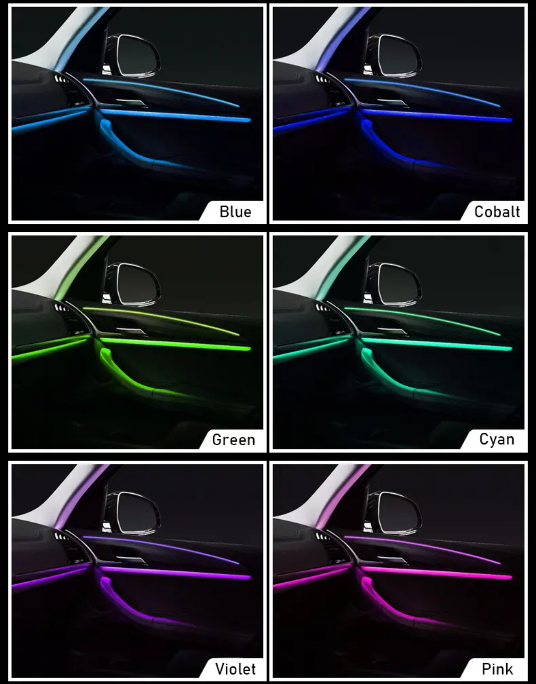(PRENOTA) Ambient Light per BMW X3, X4, G01, G02 (2018-2023), 256 Colori, APP