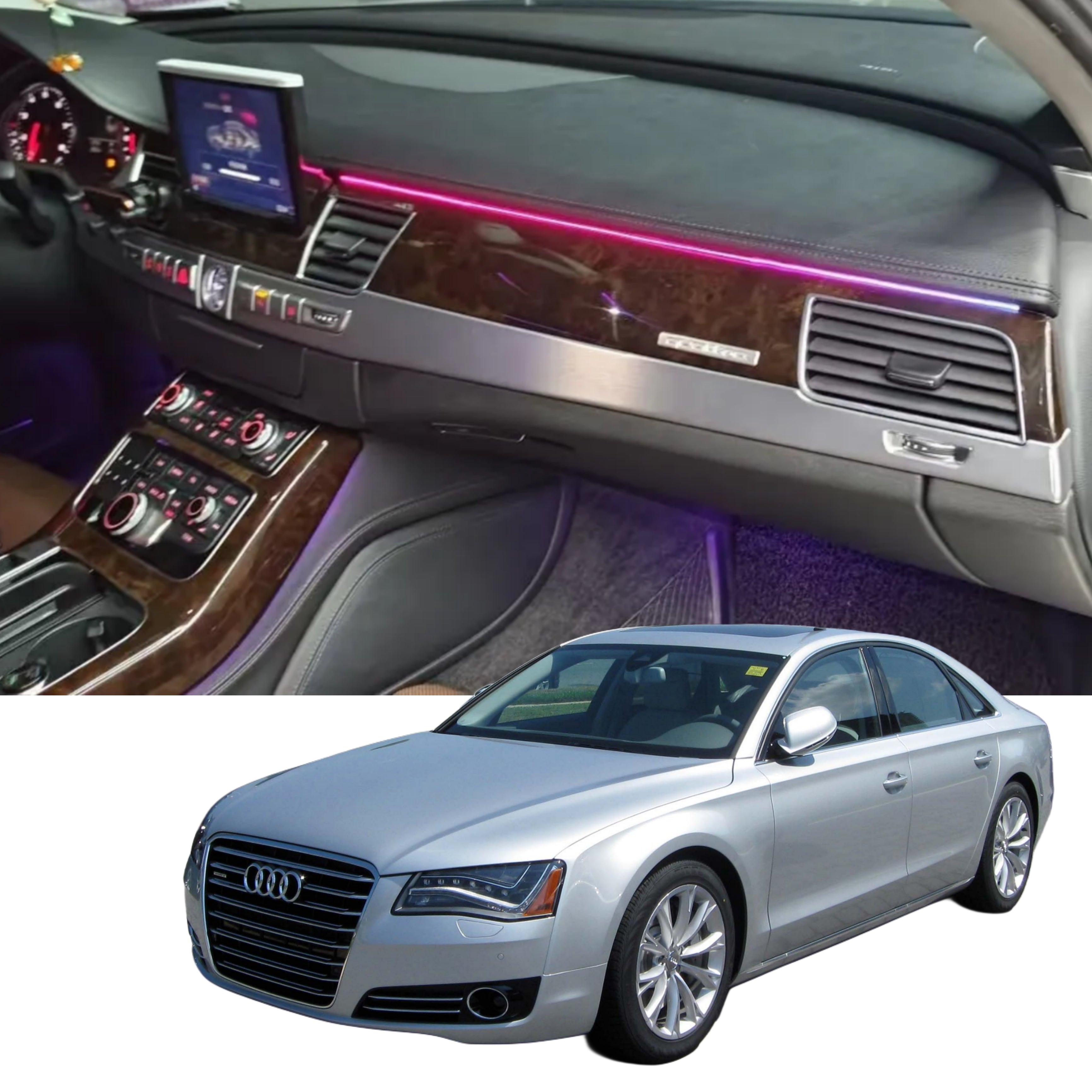 (PRENOTA) Ambient Light per Audi A8 D4, 256 Colori, APP