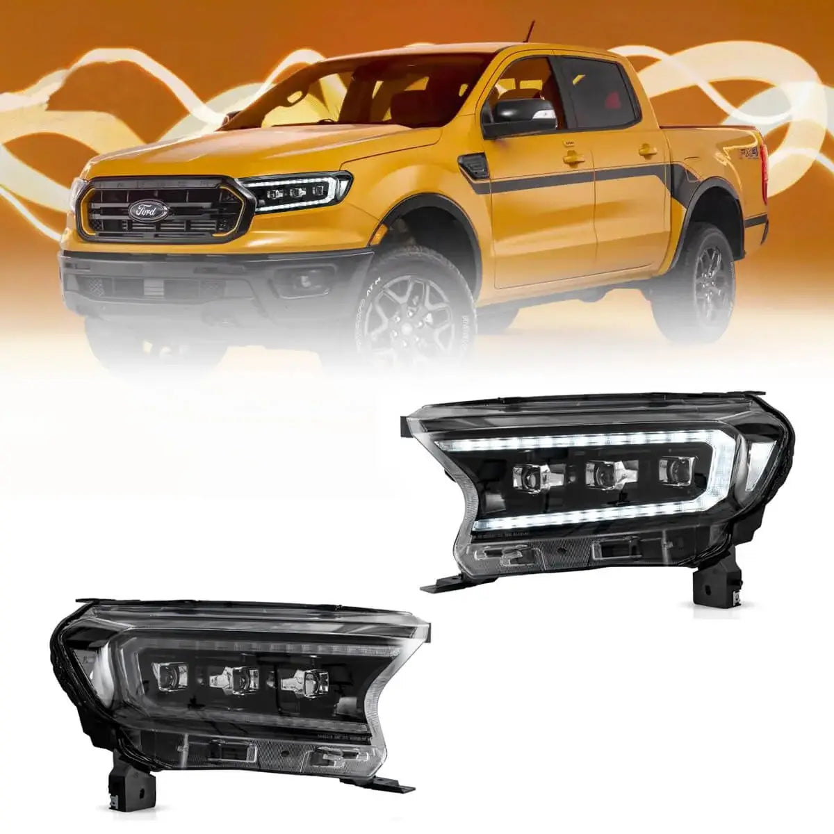(PRENOTA) Fanali Anteriore Completo per Ford Ranger 3ª Serie (2015-2021) a LED