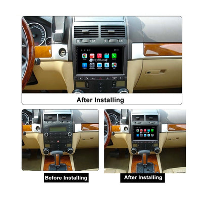 (PRENOTA) Kit Montaggio Autoradio 9"Pollici Volkswagen Touareg (2002-2010), Mascherina, Cablaggio per Autoradio Android
