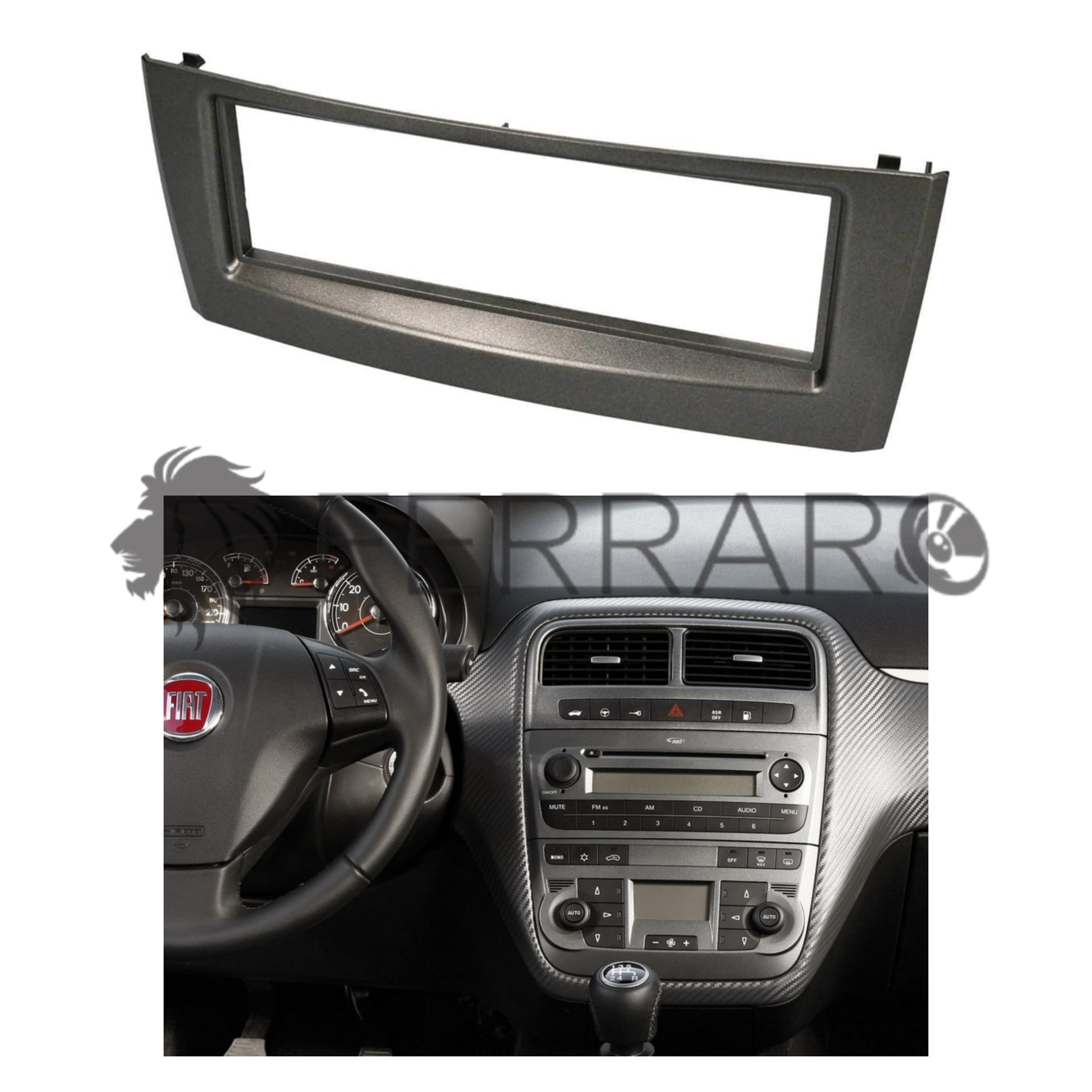 Car radio cover, 1DIN, Fiat Grande Punto