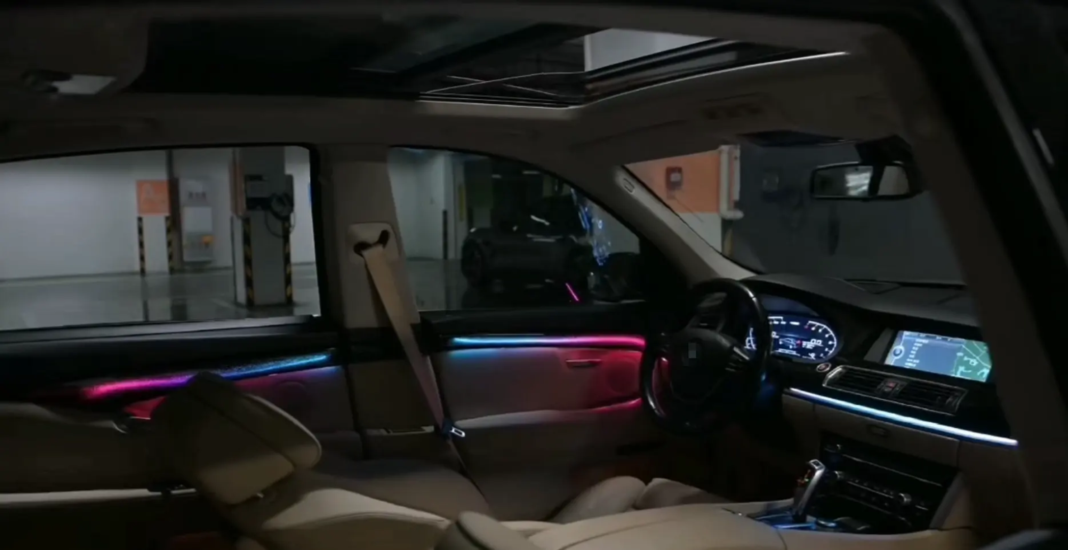 (PRENOTA) Ambient Light per BMW Serie Gran Turismo F07 (2009-2017), 256 Colori, APP