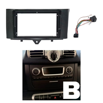 Kit Montaggio Autoradio 9"Pollici Smart 451 (2002-2015) Mascherina, Cablaggio Autoradio Android
