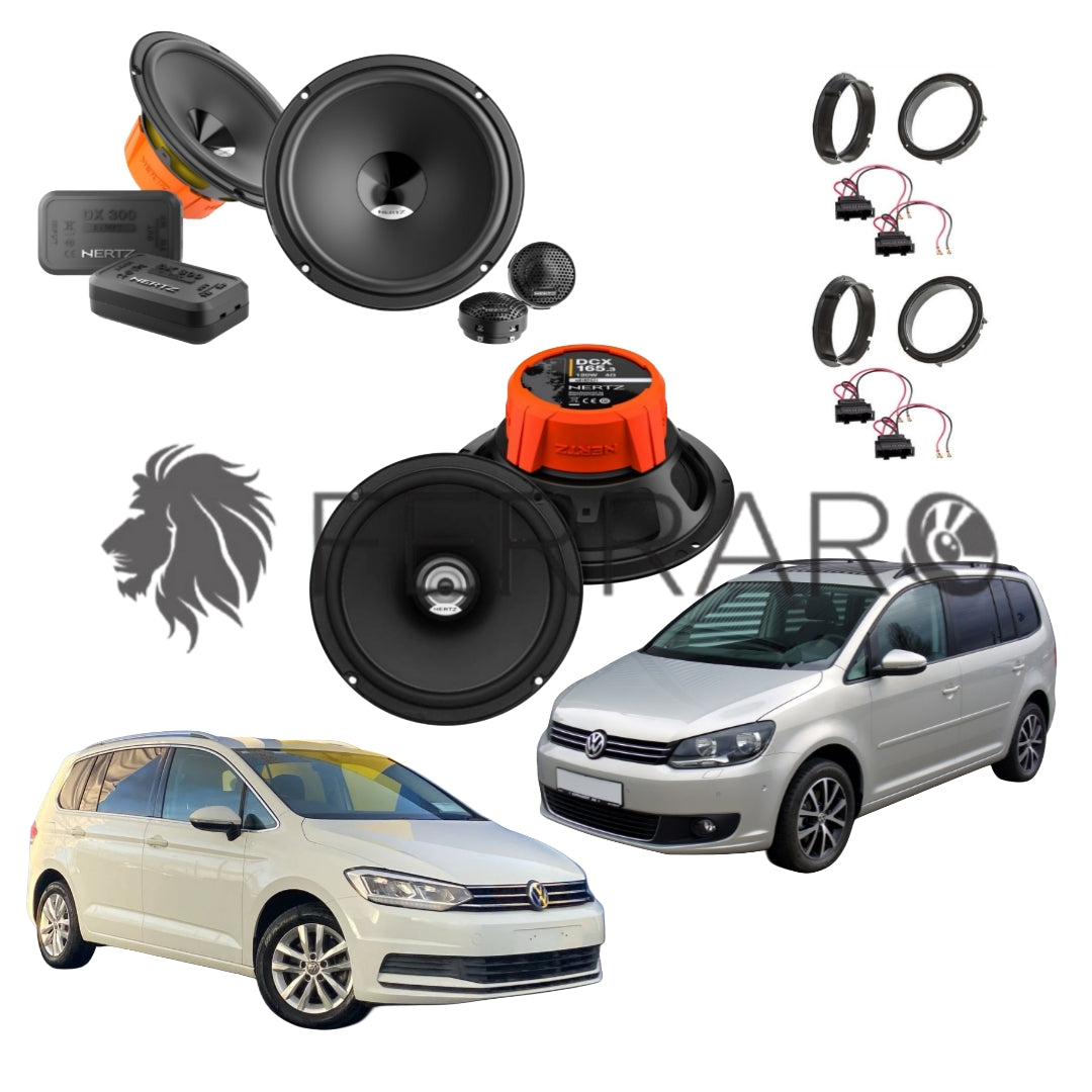 Hertz Kit 6 Casse | DSK 165.3 | DCX 165.3 | Ant/Post | VW Touran 1ª e 2ª Serie (2003-2024)