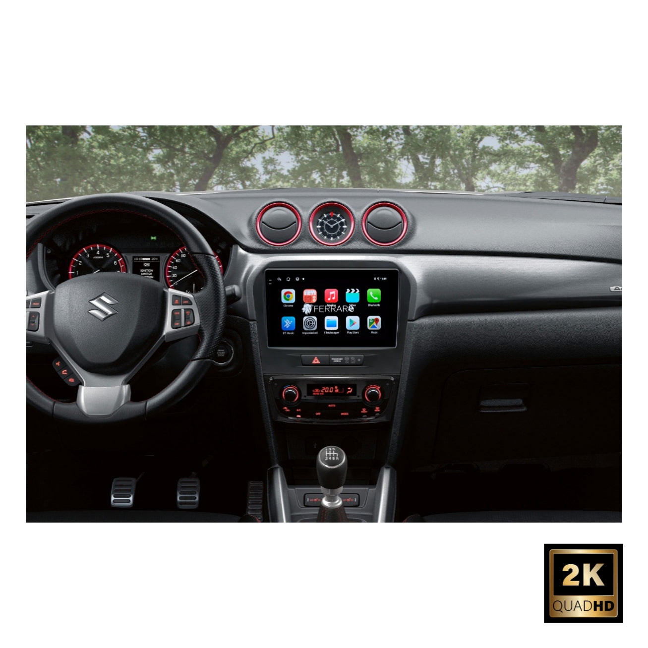 (PRENOTA) Autoradio per Suzuki Vitara 3ª Serie 9" 2K (2015-2024) Android, Bluetooth, CarPlay, Android Auto, 12/256GB Ram