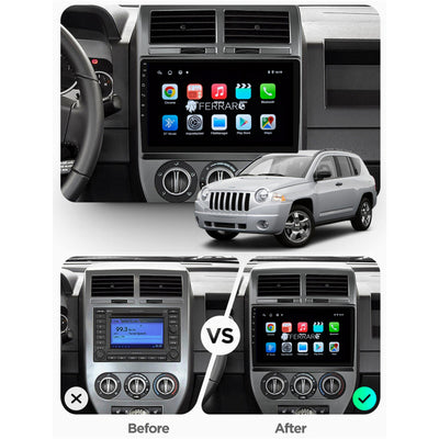 Autoradio per Jeep Compass Patriot 10.1" (2007-2010) Android, Bluetooth, CarPlay, Android Auto, 2GB/4GB/8GB Ram