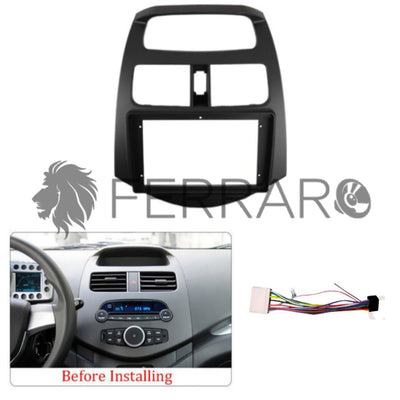 (PRENOTA) Kit Montaggio Autoradio 9"Pollici Chrevolet Spark (2010-2014) Mascherina, Cablaggio Autoradio Android