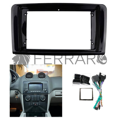 (PRENOTA) Kit Montaggio Autoradio 9"Pollici Mercedes Classe ML, GL X164 (2005-2012), Mascherina, Cablaggio per Autoradio Android