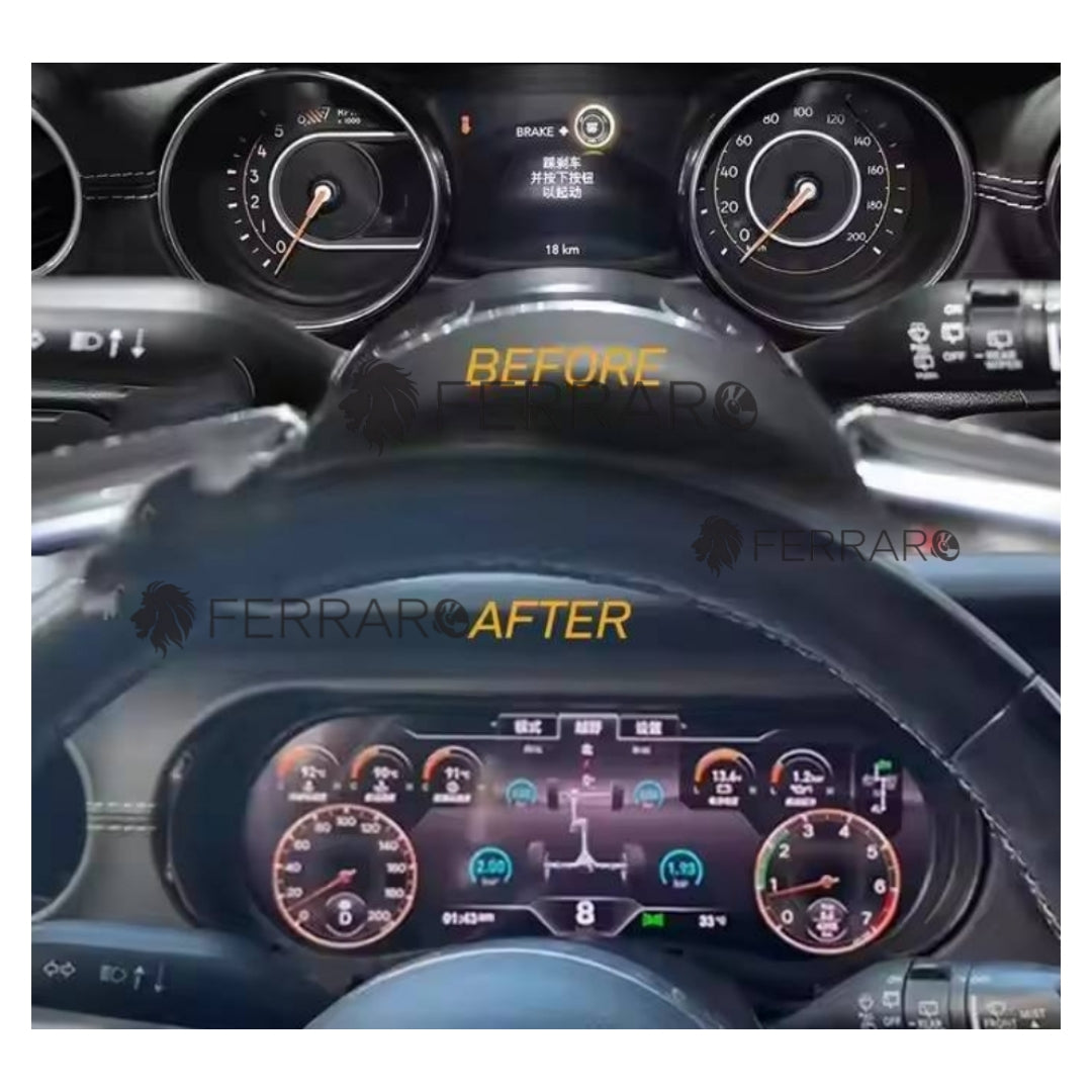 (PRENOTA) Virtual Cockpit 12.3" per Jeep Wrangler JL (2018-2023), HD Ultra, CarPlay e Android Auto