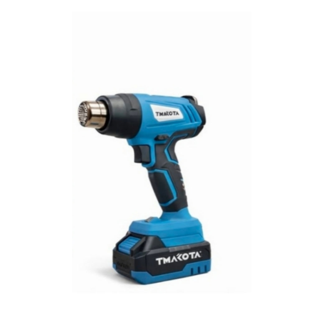 Pistola Aria Calda a Batteria Lition, TM-8020, Termosoffiatore Professionale Portatile, 2 Batterie, Ugelli e Valigetta