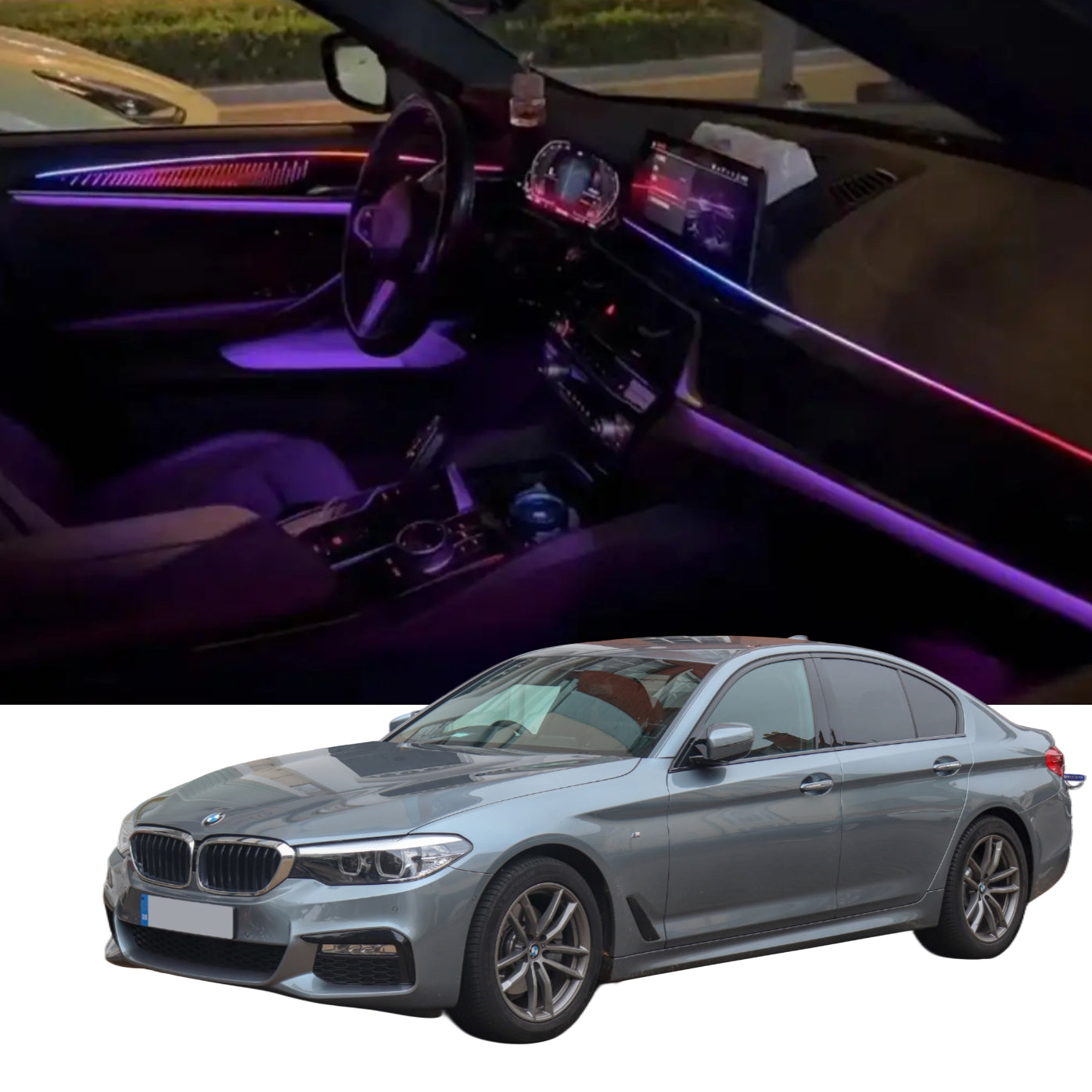 (PRENOTA) Ambient Light per BMW Serie 5 G30 (2019-2023), 256 Colori, APP