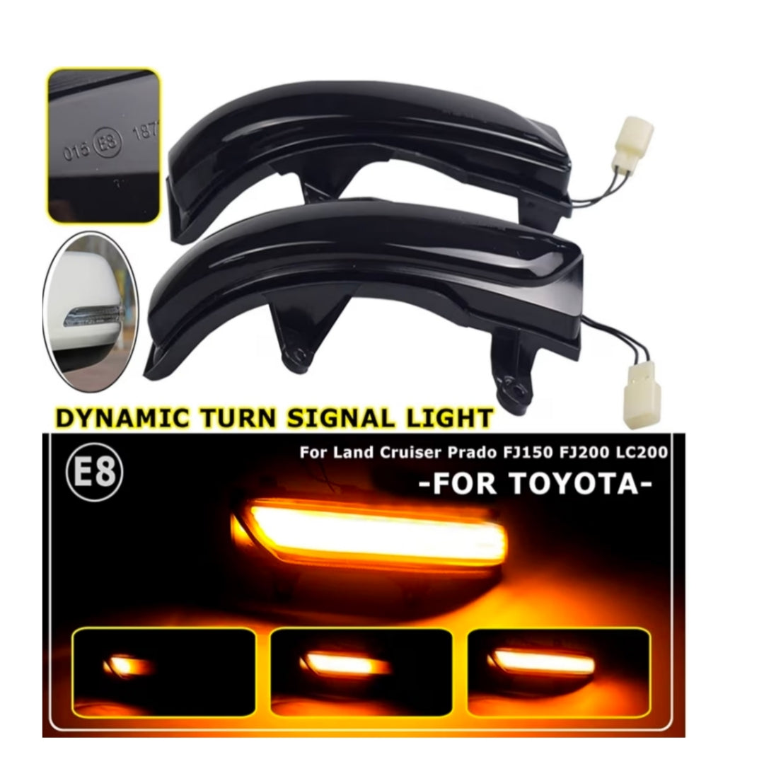 (PRENOTA) Specchietti Laterali Led per Toyota LC200, FJ200 Prado FJ150 (2010-2021), Plug and Play