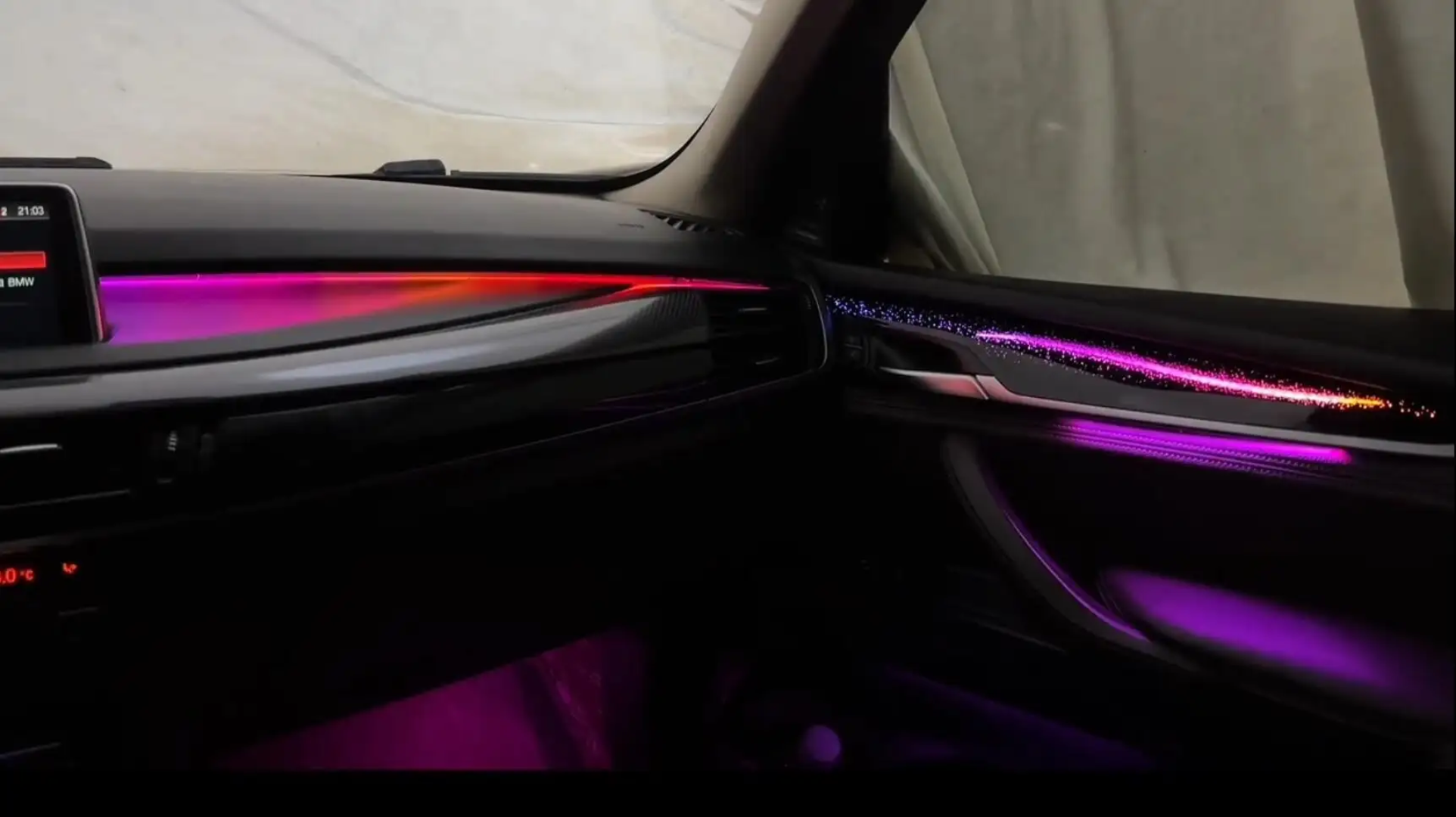 (PRENOTA) Ambient Light per BMW X5, X6 F15, F16, 256 Colori, APP