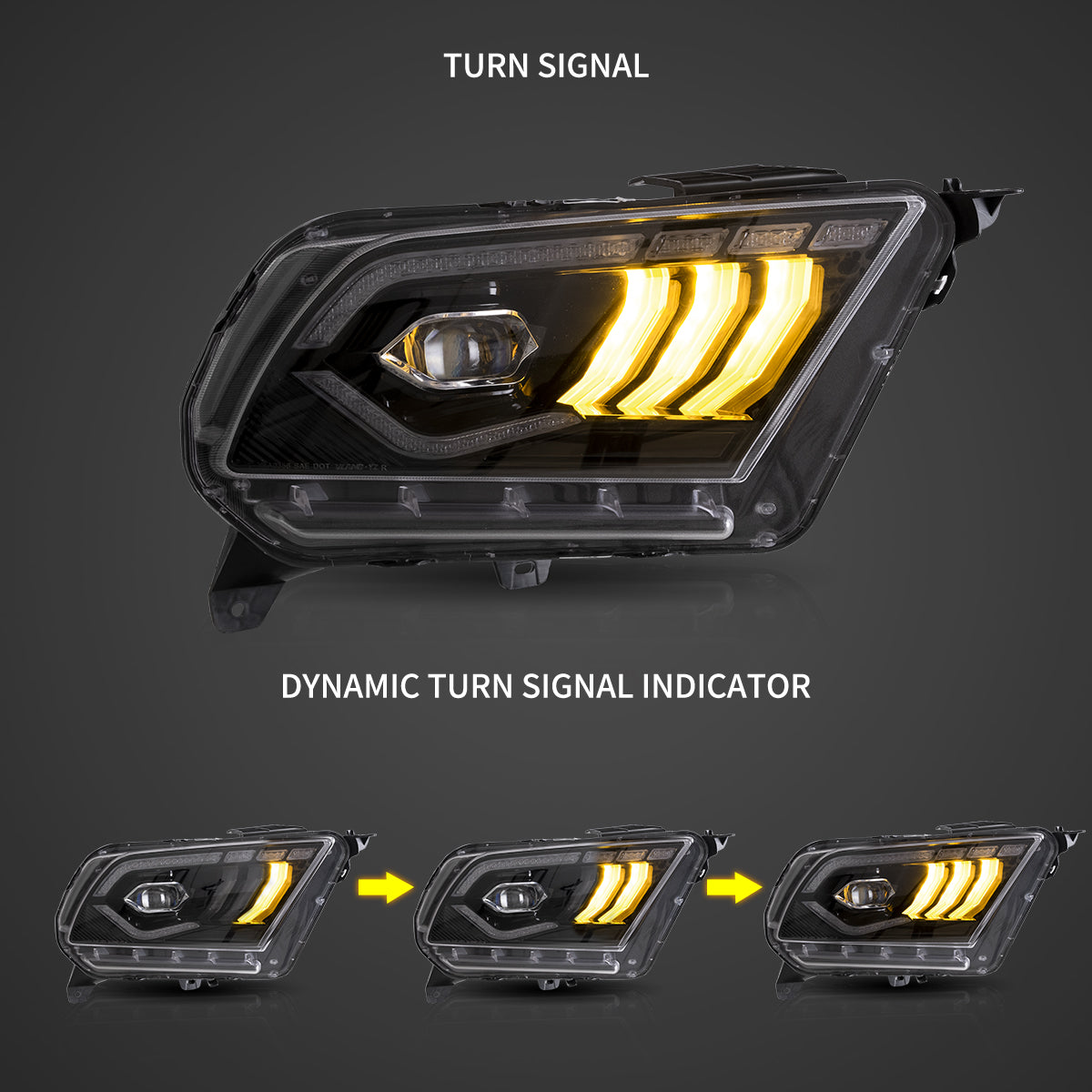 (PRENOTA) Fanali Anteriore Completo per Ford Mustang 5ª Serie (2010-2014) a LED