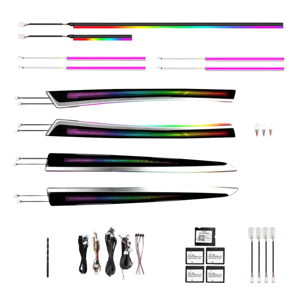 (PRENOTA) Ambient Light per BMW Serie 5 F10, F11 (2011-2017), 256 Colori, APP