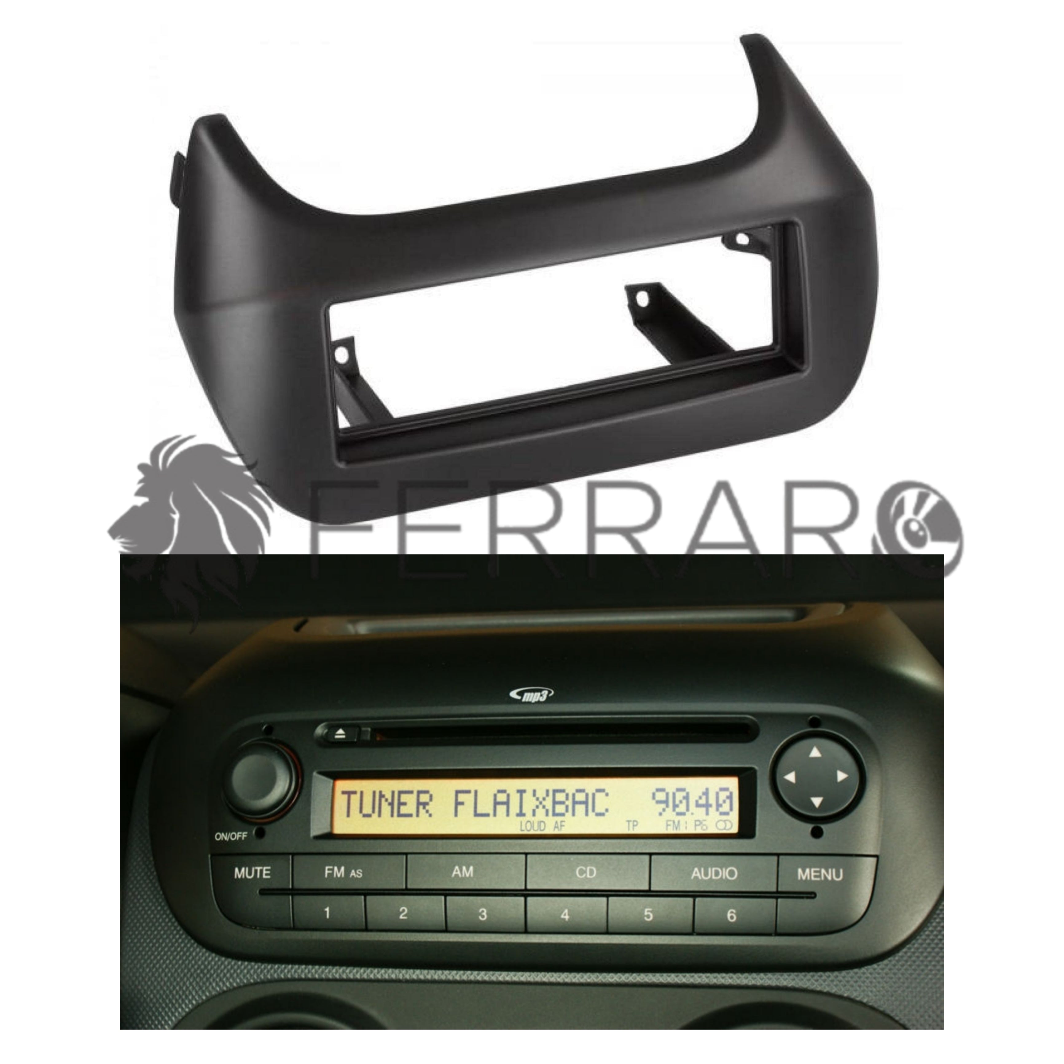 Car Radio Panel, 1DIN, Fiat Qubo Fiorino