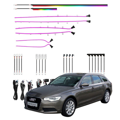 (PRENOTA) Ambient Light per Audi A6 C7, 256 Colori, APP