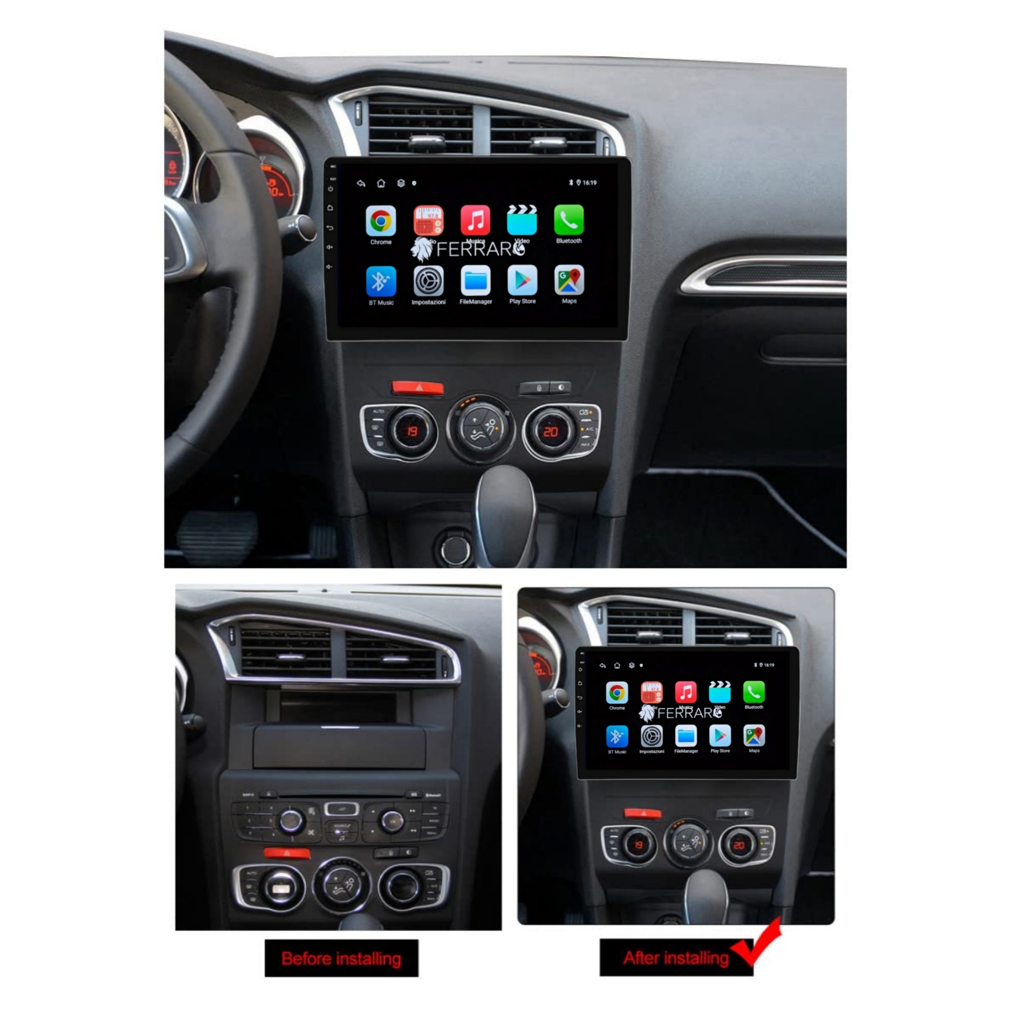 Autoradio per Citroen DS4 10.1 " (2011 - 2014) Android, Bluetooth, CarPlay, Android Auto, 2GB/4GB/8GB Ram