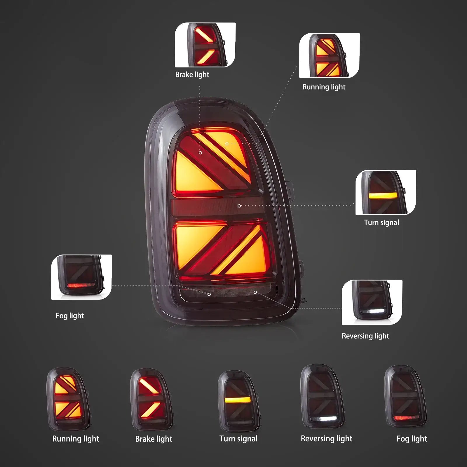 (PRENOTA) Fanali Posteriore Completo per BMW Mini Countryman F60 (2017-2023) a LED