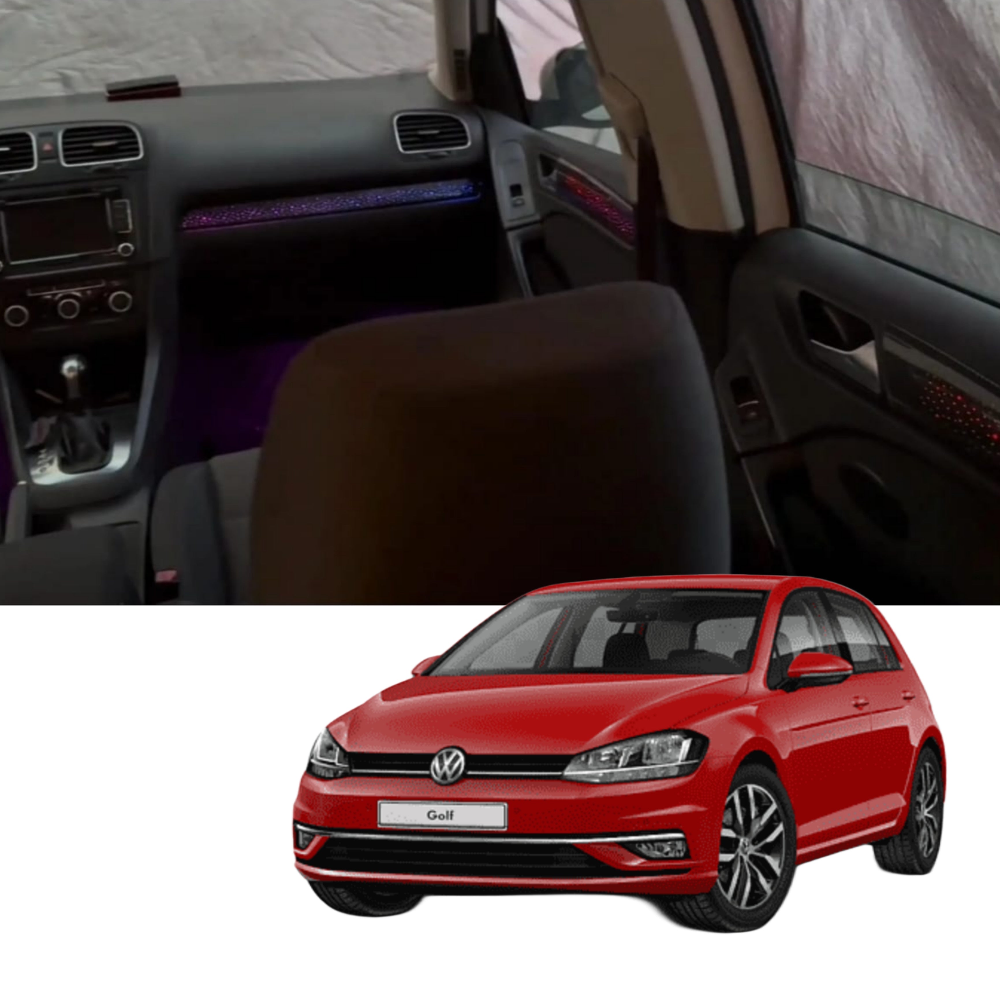 (PRENOTA) Ambient Light per Volkswagen Golf 6, VI (2008-2012), 256 Colori, APP