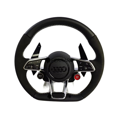 (PRENOTA) Volante per Audi, Galvanica, Linea Bianca, Pulsanti, RS
