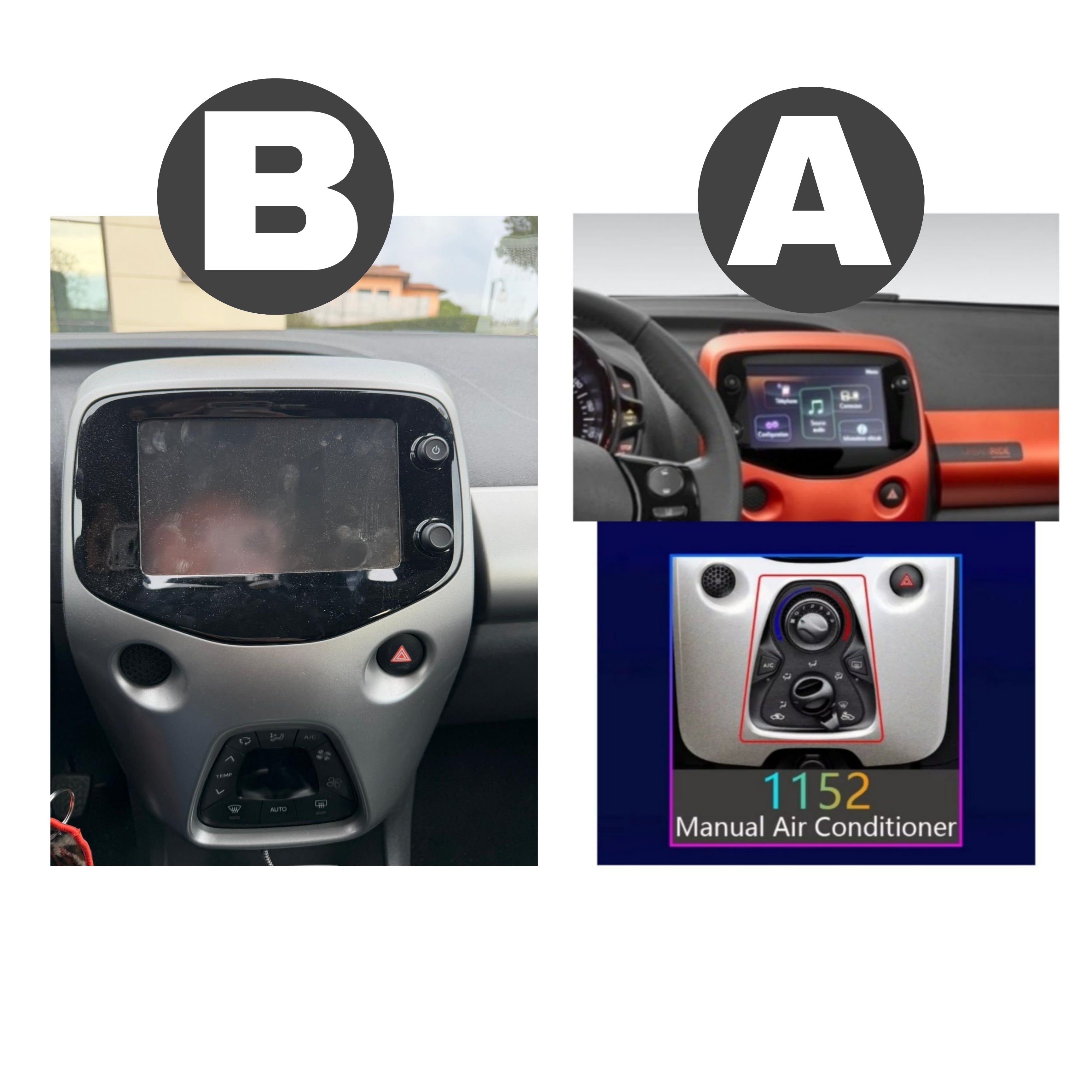 Autoradio per Toyoya Aygo, Citroen C1, Peugeot 108 11.5" (2014-2022) Android, Bluetooth, CarPlay, Android Auto, 4/64GB Ram