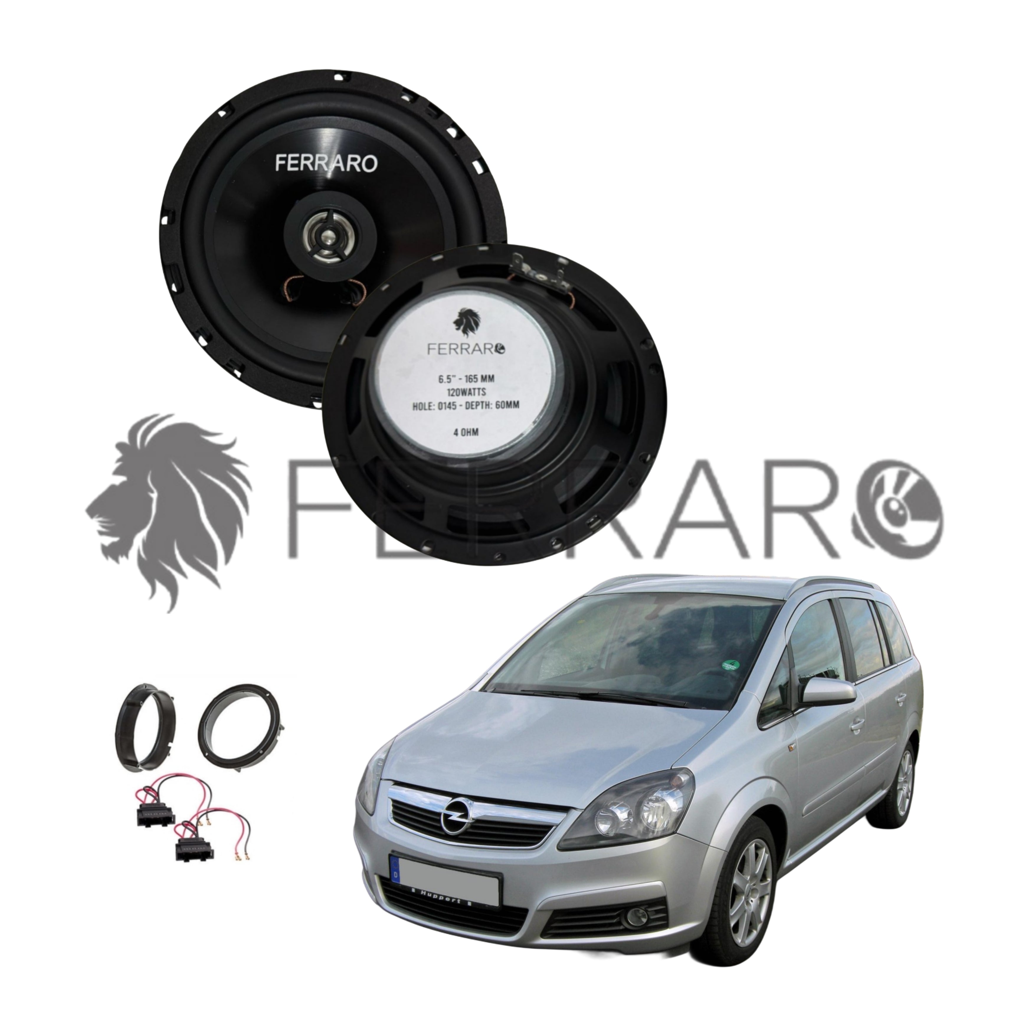 FerraroStore Kit 2 Altoparlanti, ASC-652PC, Anteriori, Opel Zafira B (2005-2014)