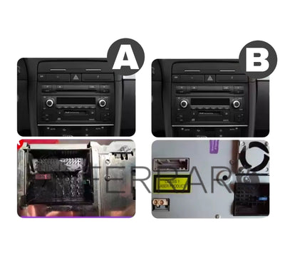 Kit Montaggio Autoradio 9"Pollici Audi A4 B6 9" (2000-2009), Mascherina, Cablaggio per Autoradio Android