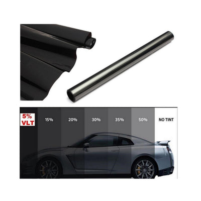 Car Tinting Film - 75x300cm, Car Glass, BLACK 5% VLT [BLACK]