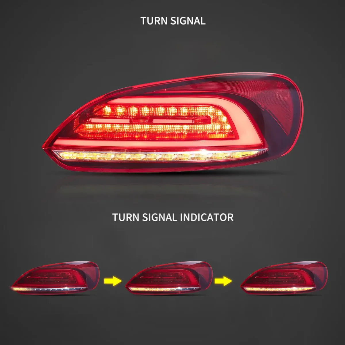 (PRENOTA) Fanali Posteriore Completo per Volkswagen Scirocco (2008-2017) a LED