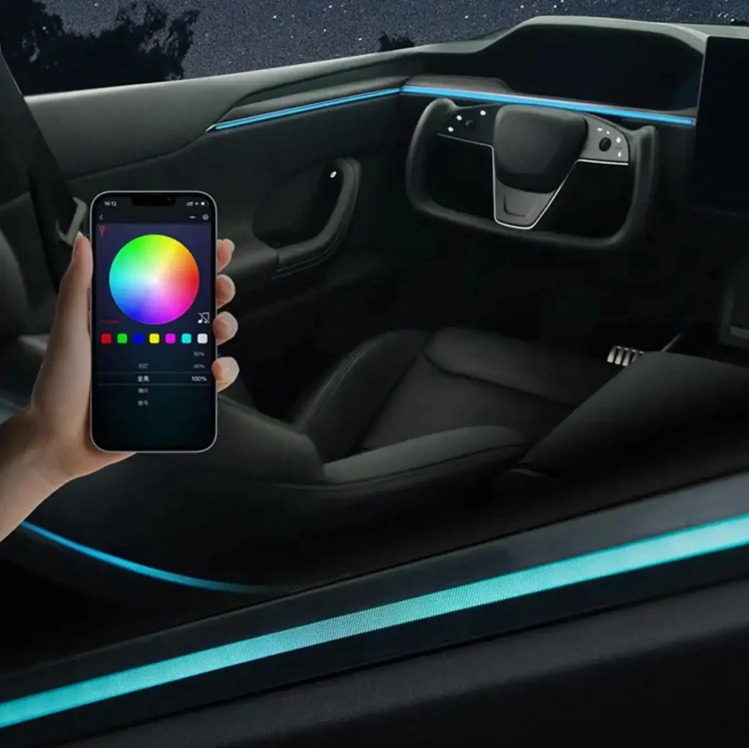(PRENOTA) Ambient Light per Tesla Model X (2022+), 256 Colori, APP
