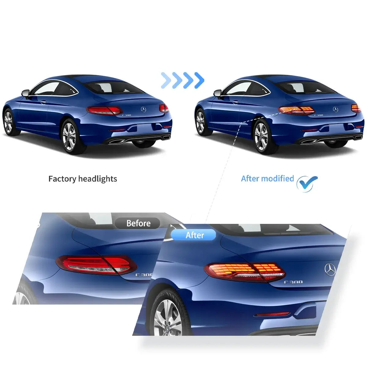 (PRENOTA) Fanali Posteriore Completo per Mercedes Classe C W205, C205 (2014-2021) a LED