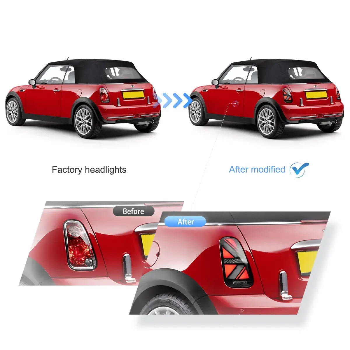 (PRENOTA) Fanali Posteriore Completo per BMW Mini Cooper R50, R52, R53 (2001-2006) a LED