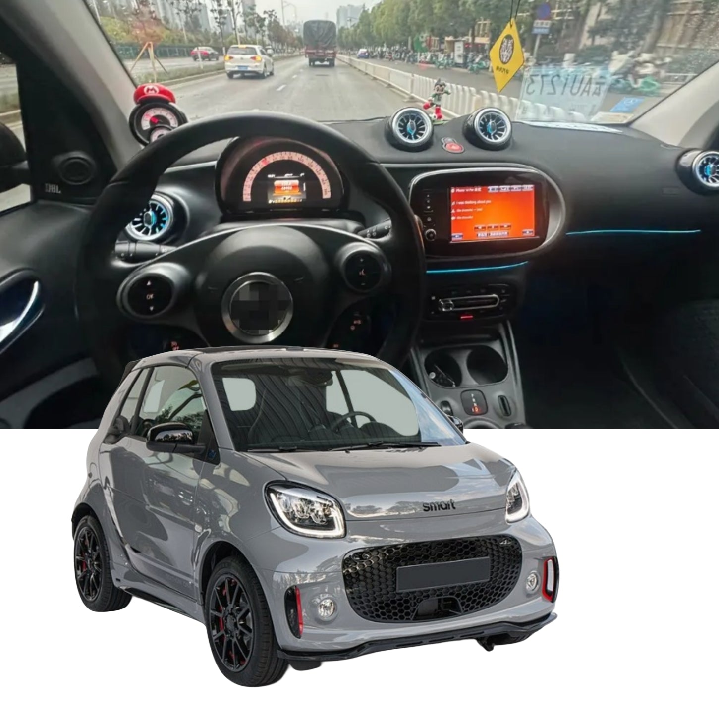 (PRENOTA) Ambient Light per Mercedes Smart 453, Coupé, 256 Colori RGB