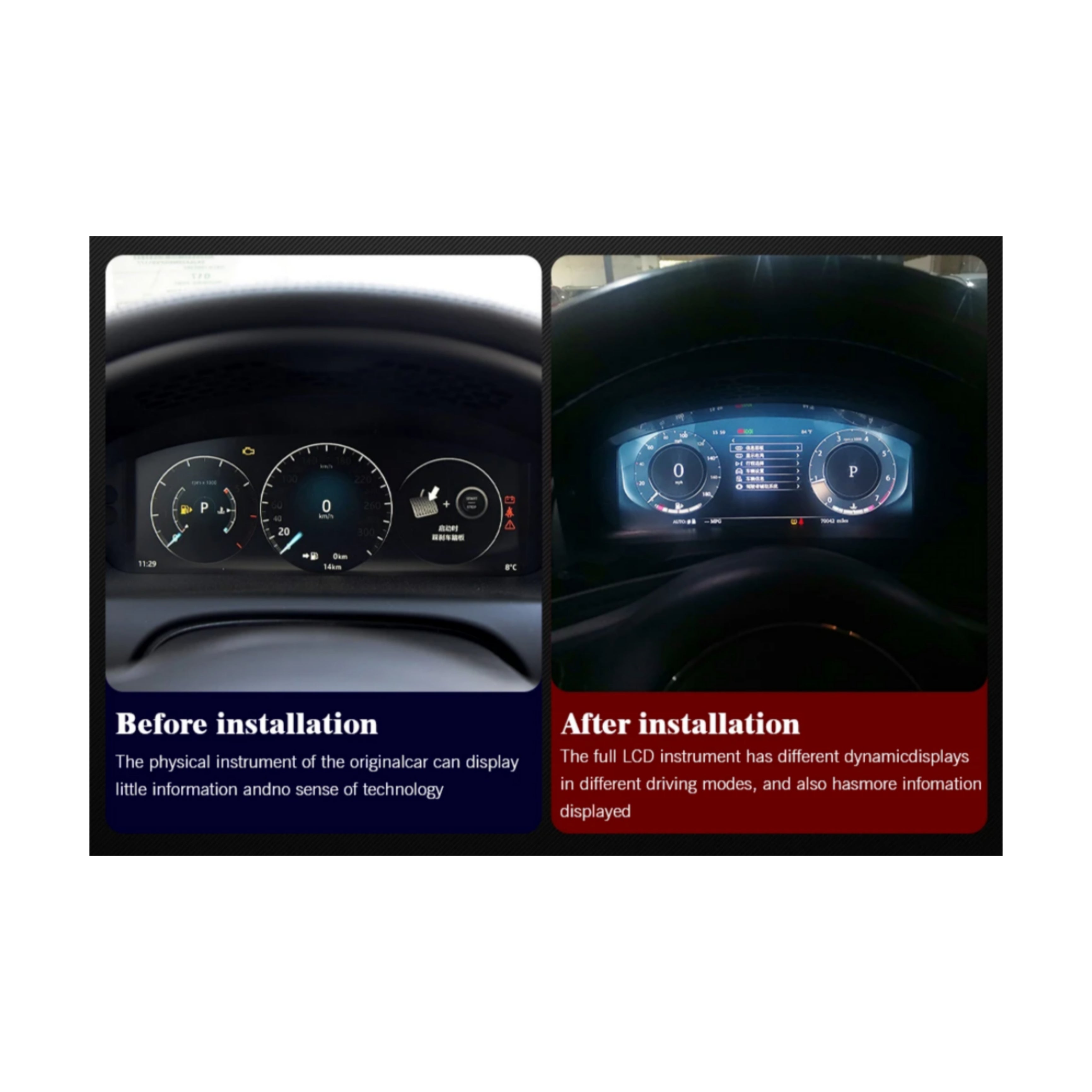 (PRENOTA) Virtual Cockpit 12.3" per Jaguar XJ (2016-2019), HD Ultra, CarPlay e Android Auto