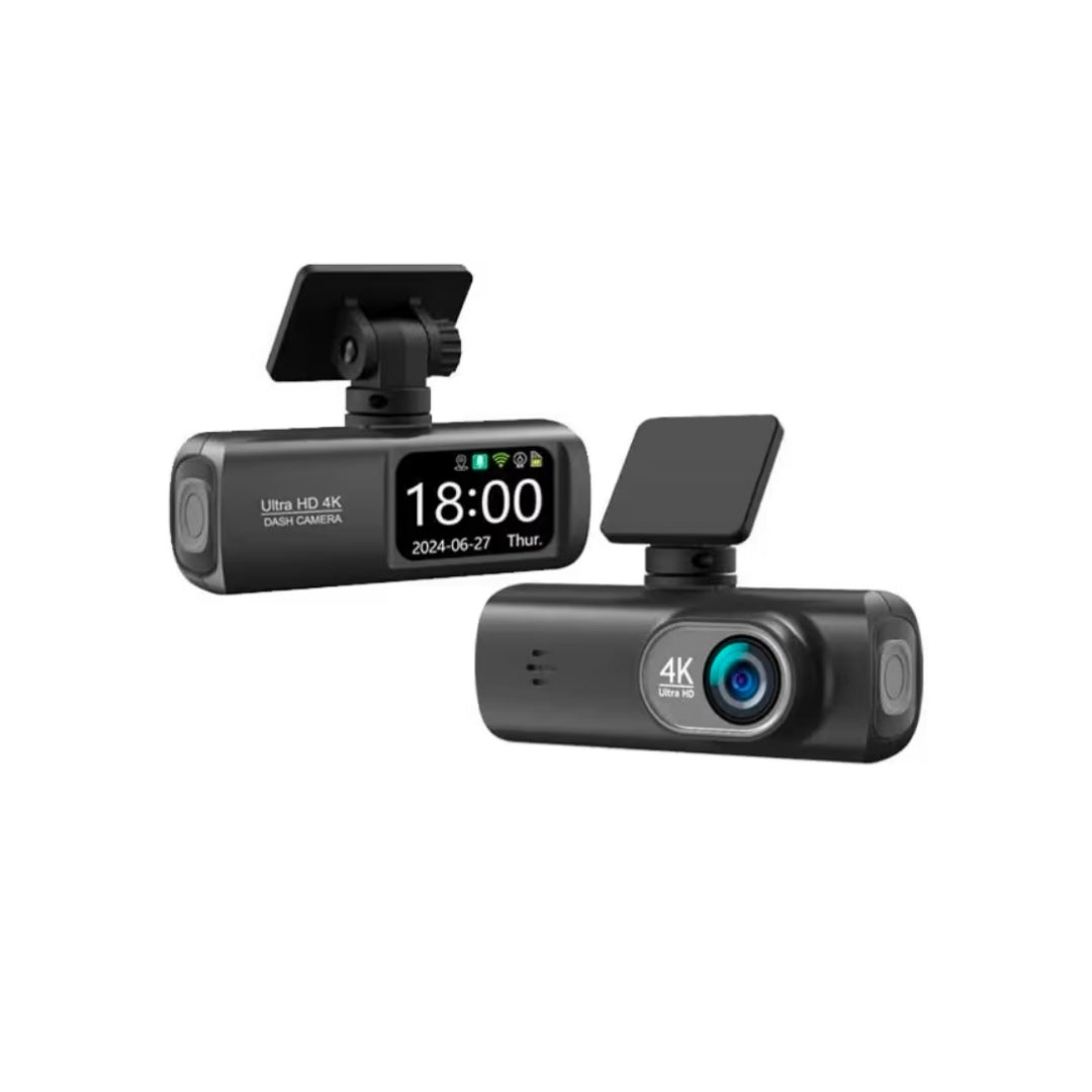 Dashcam Auto 4K Ultra HD Doppia Telecamera, Wi-Fi, App e Camera Posteriore Quadrata