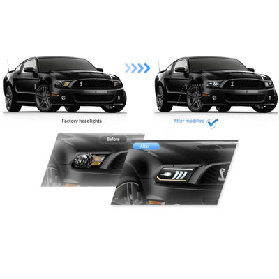(PRENOTA) Fanali Anteriore Completo per Ford Mustang 5ª Serie (2005-2009) a LED