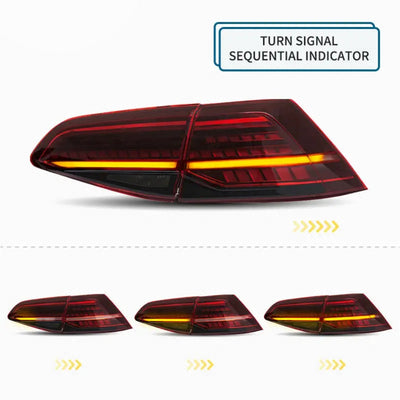 (PRENOTA) Fanali Posteriore Completo per Volkswagen Golf VII, MK7 (2012-2021) a LED