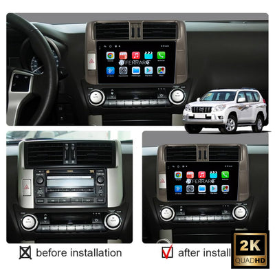 (PRENOTA) Autoradio per Toyota Prado 9" 2K (2009-2023) Android, Bluetooth, CarPlay, Android Auto, 12/256GB Ram