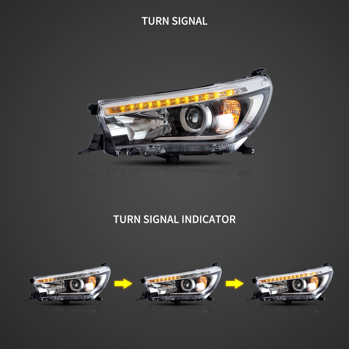 (PRENOTA) Fanali Anteriore Completo per Toyota Hilux SR5 (2015-2020) a LED