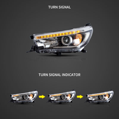 (PRENOTA) Fanali Anteriore Completo per Toyota Hilux SR5 (2015-2020) a LED