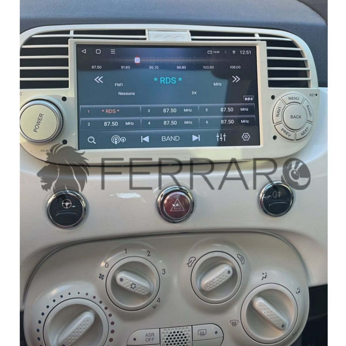Autoradio per Fiat 500s 7" (2007-2014) Android, Bluetooth, CarPlay, Android Auto, 2/4/8GB Ram