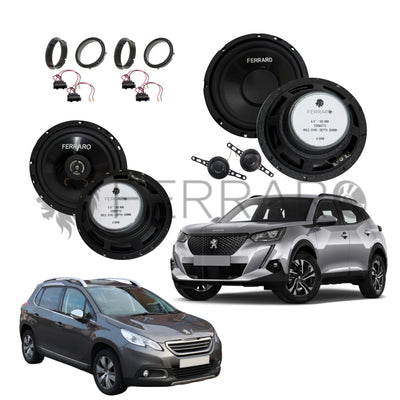 FerraroStore Kit 2 Altoparlanti, ASK-165.2, ASC-652PC, Ant/Post, Peugeot 2008 1ª/2ª dal 2013>