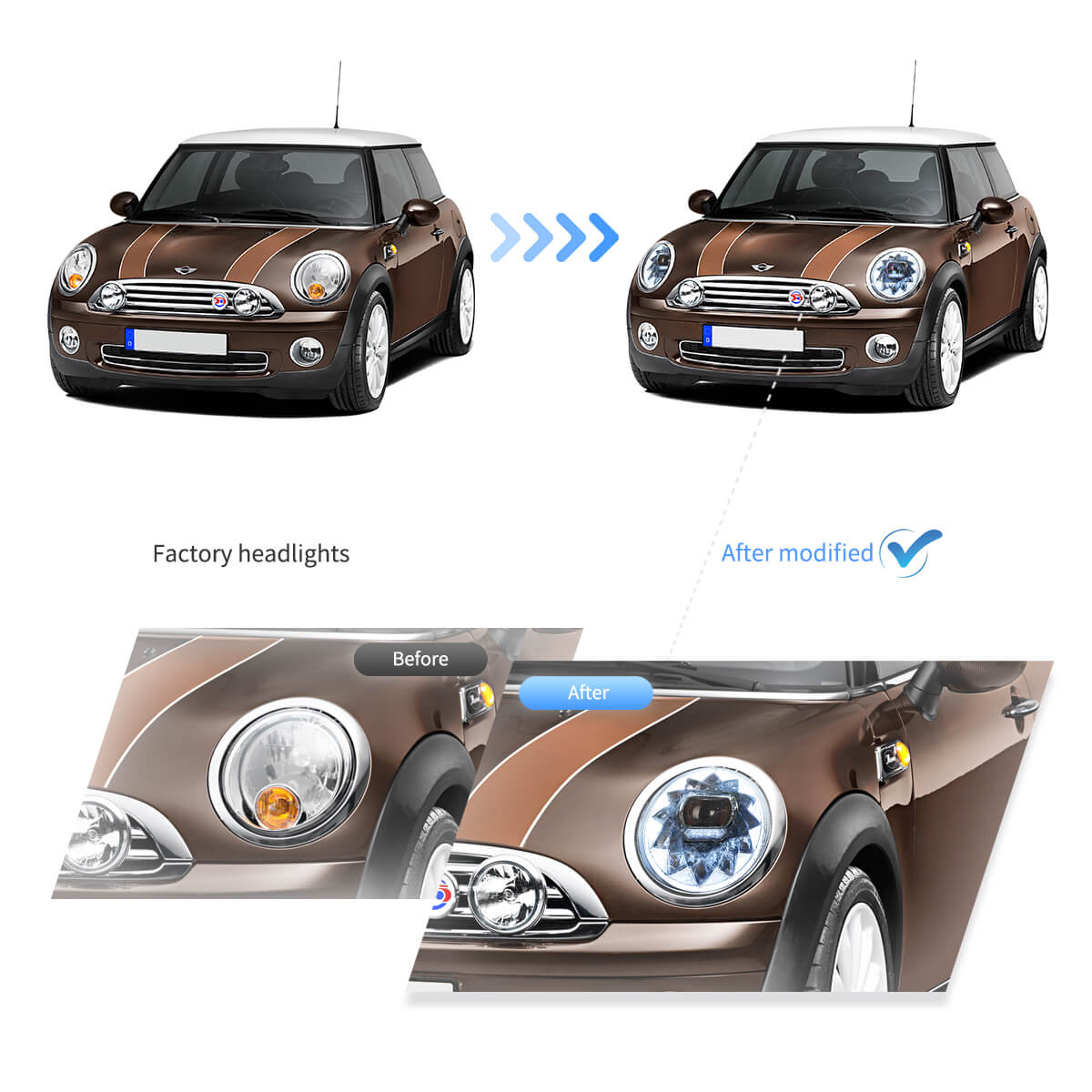 (PRENOTA) Fanali Anteriore Completo per BMW Mini Cooper F55, F56, F57 (2014-2022) a LED