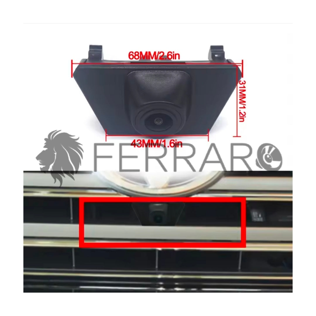 (PRENOTA)  Telecamera Frontale per Toyota Land Cruise 200, LC200 (2012-2015), AHD, 1920x1080, 170° Gradi