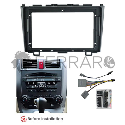 (PRENOTA) Kit  Montaggio Autoradio 9"Pollici Honda CR-V (2006-2012) Mascherina, Cablaggio Autoradio Android