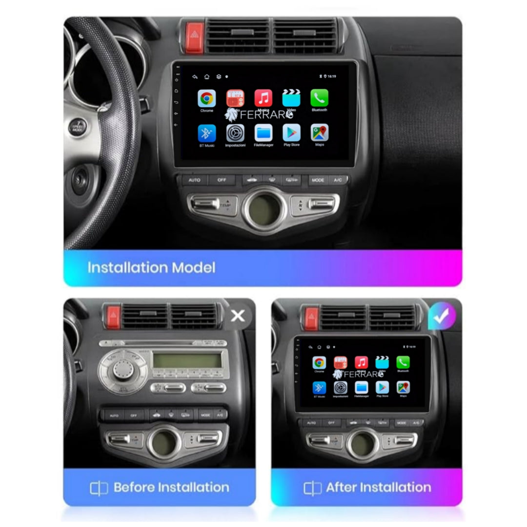 Autoradio per Honda Fit Jazz 9" | 2001-2008 | Android | Bluetooth | CarPlay | Android Auto | 2GB/4GB/6GB/8GB Ram