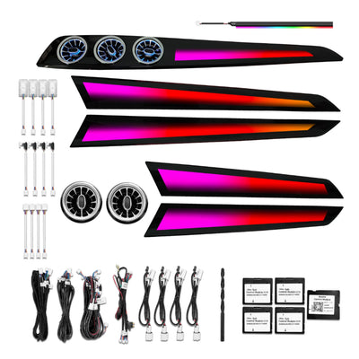(PRENOTA) Ambient Light per Mercedes Classe C W204 (2007-2014), 256 Colori, APP