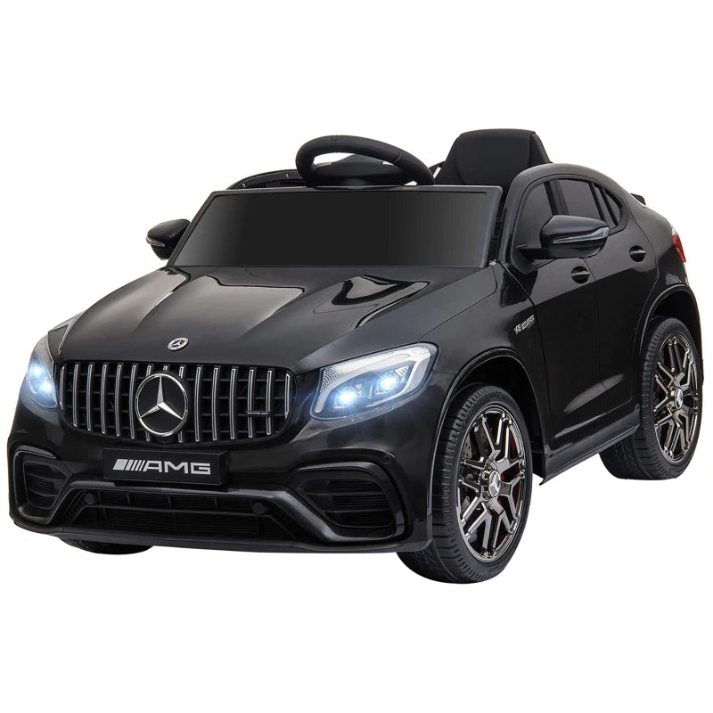 HOMCOM Macchina Elettrica per Bambini 3-5 Anni Mercedes con Cintura di Sicurezza e Telecomando, Nero